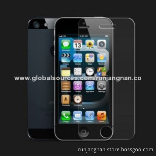 0.3mm Tempered-glass Screen Protector for iPhone 5/5S/5C, HD, 9H, Rounded Borders, Smooth Edge